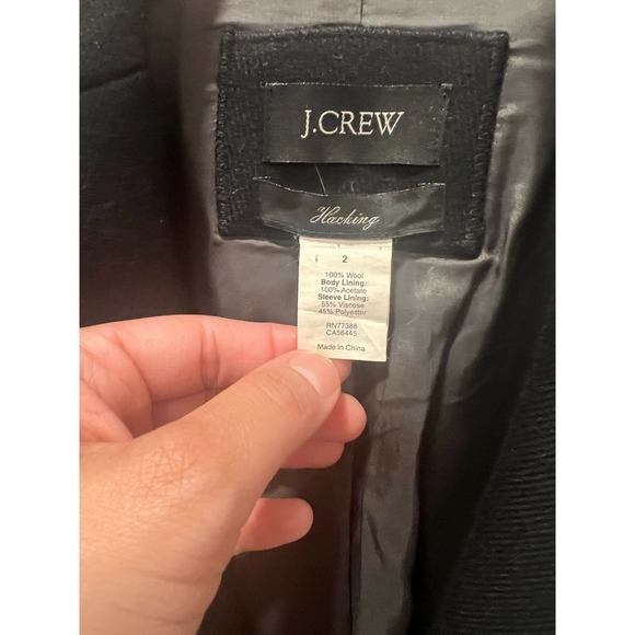 Womens J.Crew Preppy HackingWool Blazer Size 2 Business Casual Officewear - Picture 8 of 8